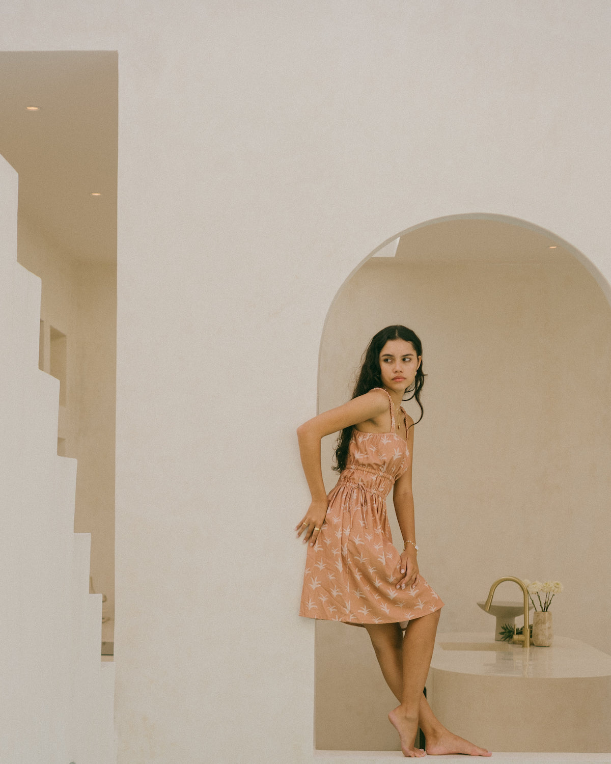 slow fashion brand Australia - Malia the label - Alana dress made from cotton linen blend