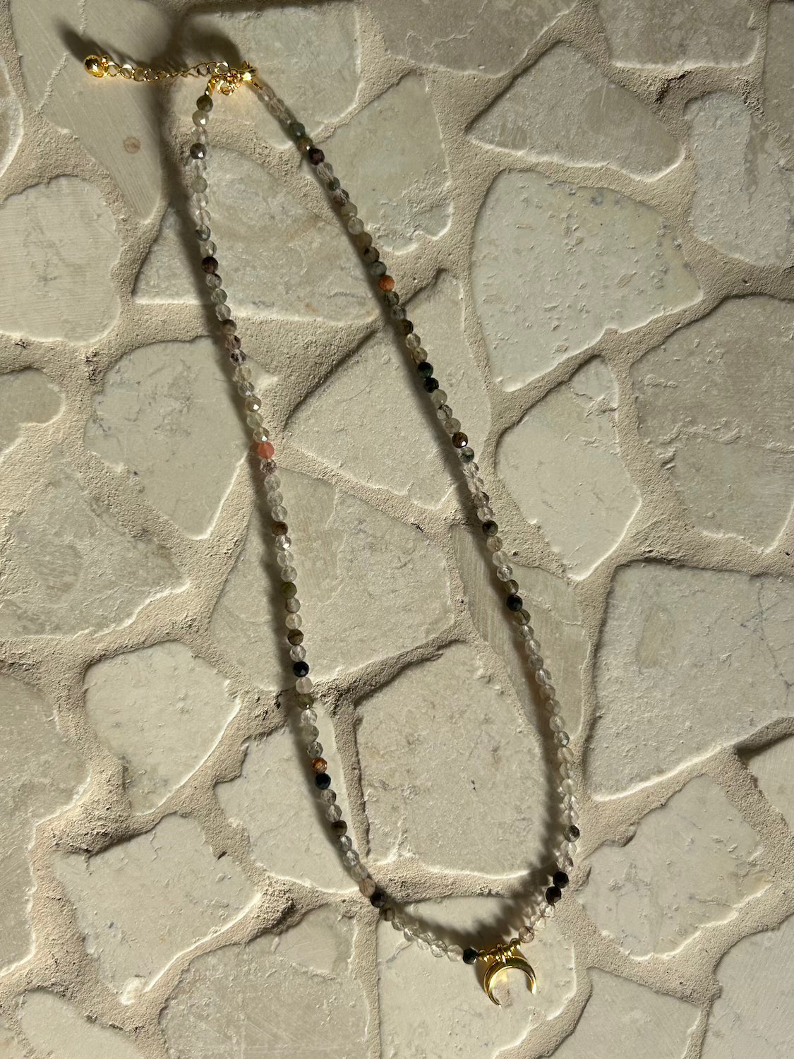 Moonlight Necklace- Malia The Label Jewellery - Pink Adventurine/ 18k gold plated