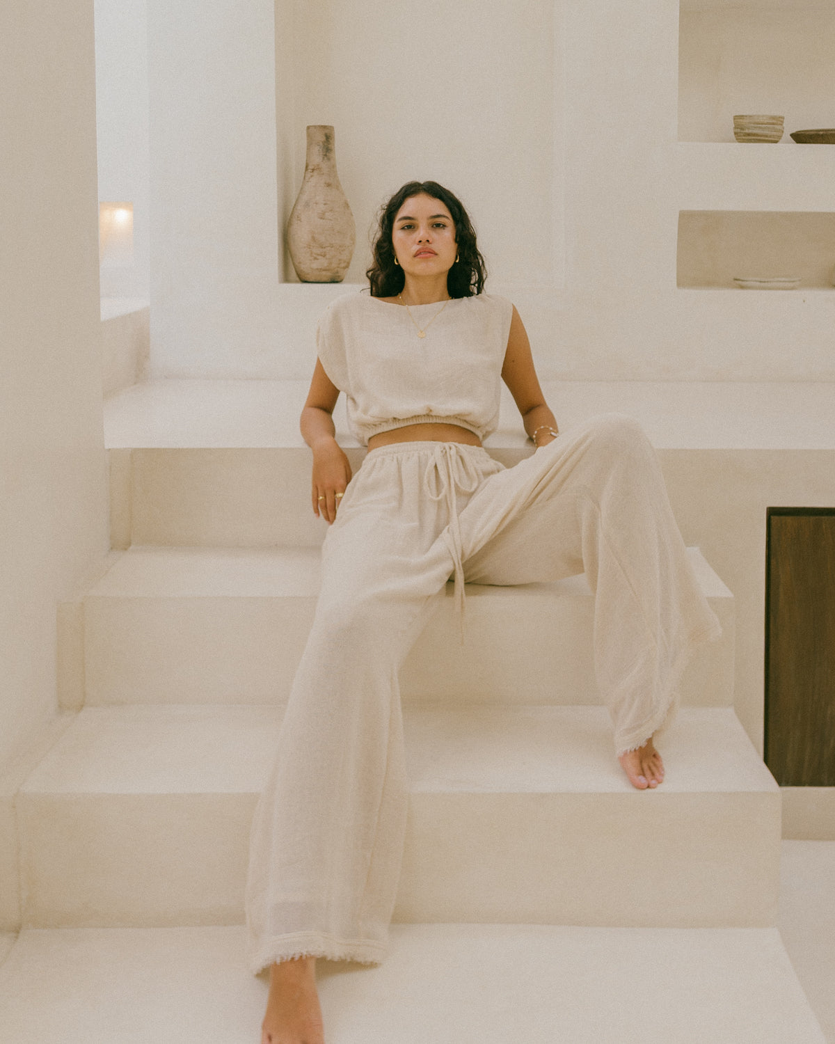 Natural ramie set - Slow fashion made from plants - Malia the label