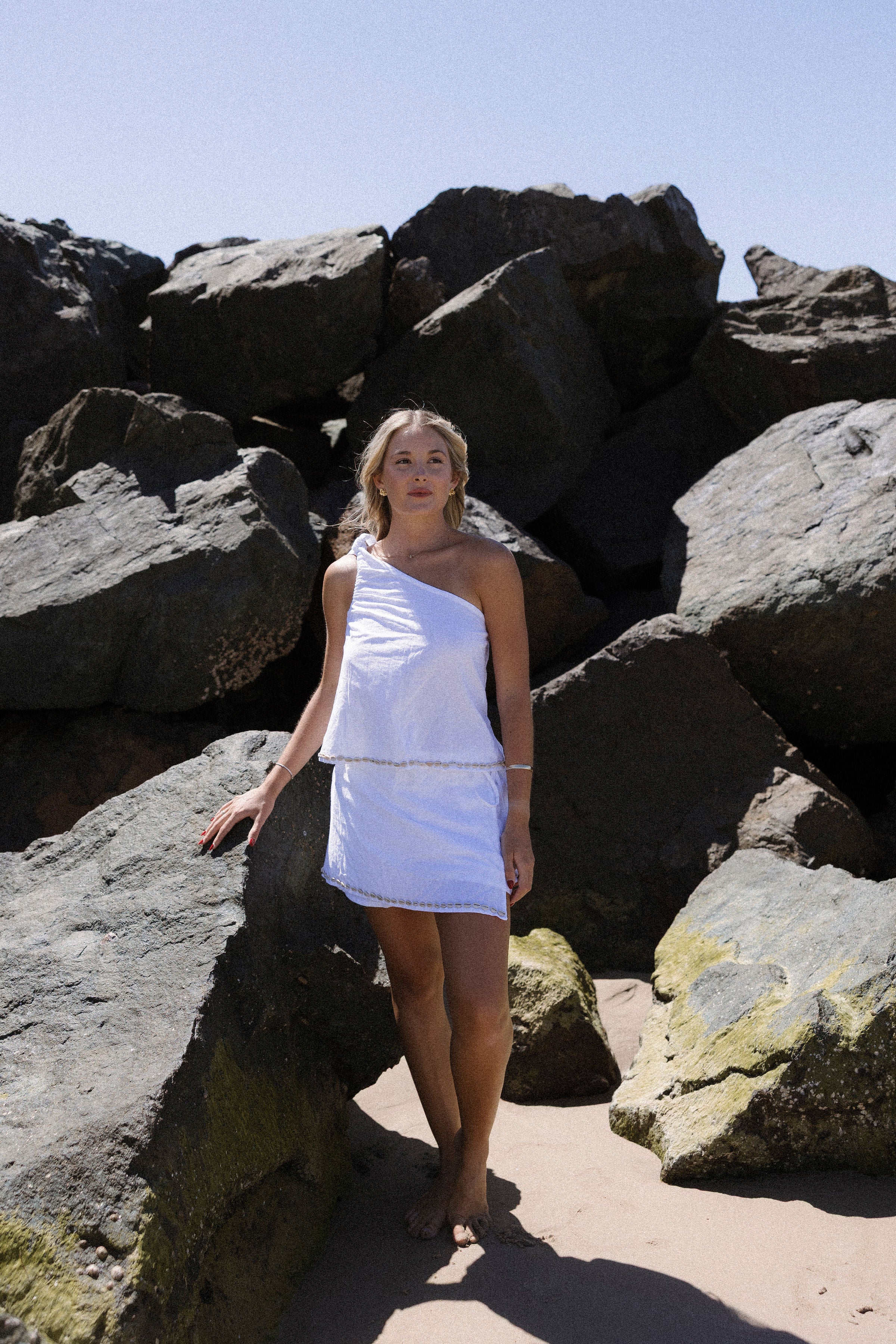 Matchinhg 2 piece set featuring shell detailing, natural fibres - Slow fashion brand, Malia the label