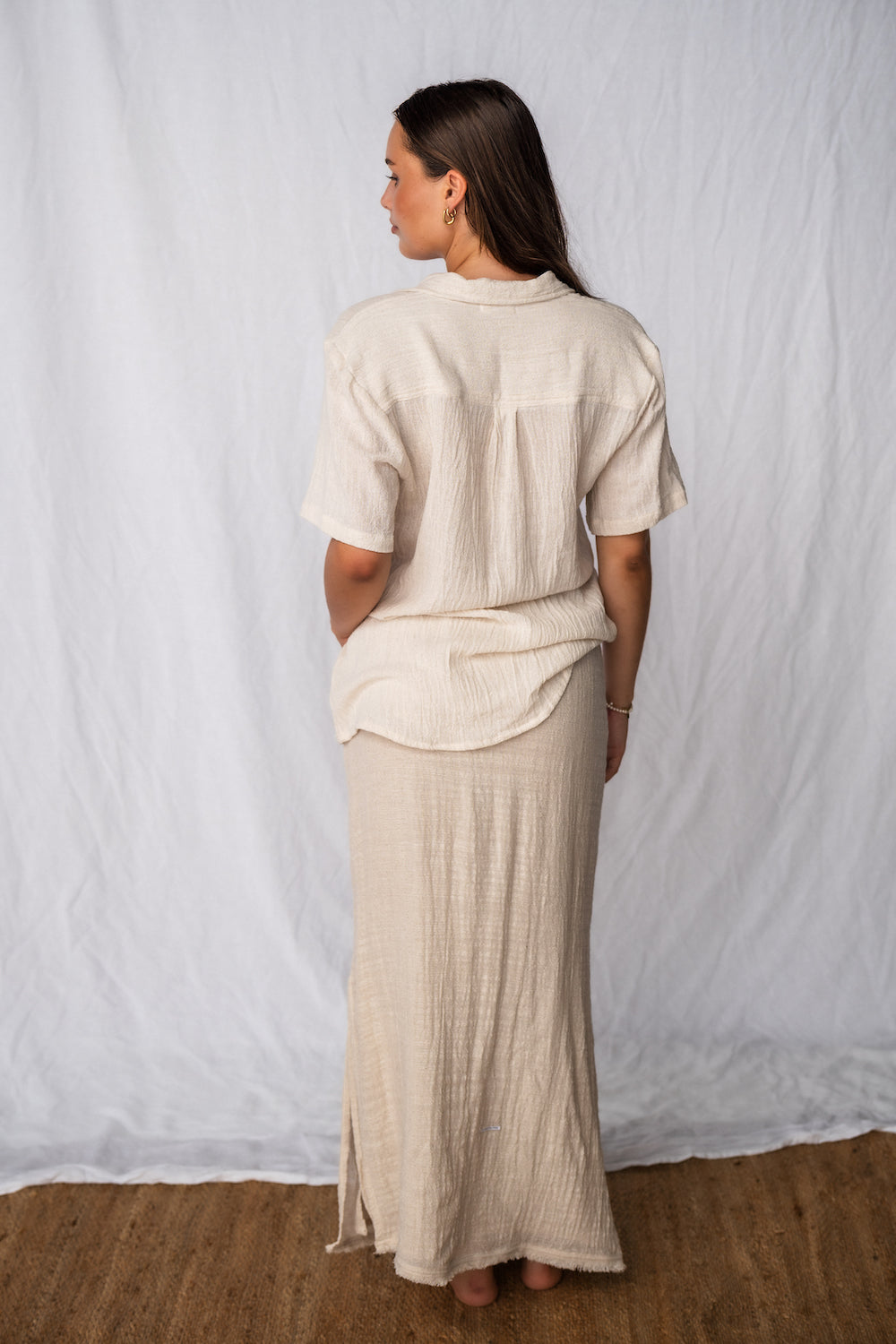 Cove Shirt and Sienna Skirt Set - Malia The Label - Ramie plant fibre