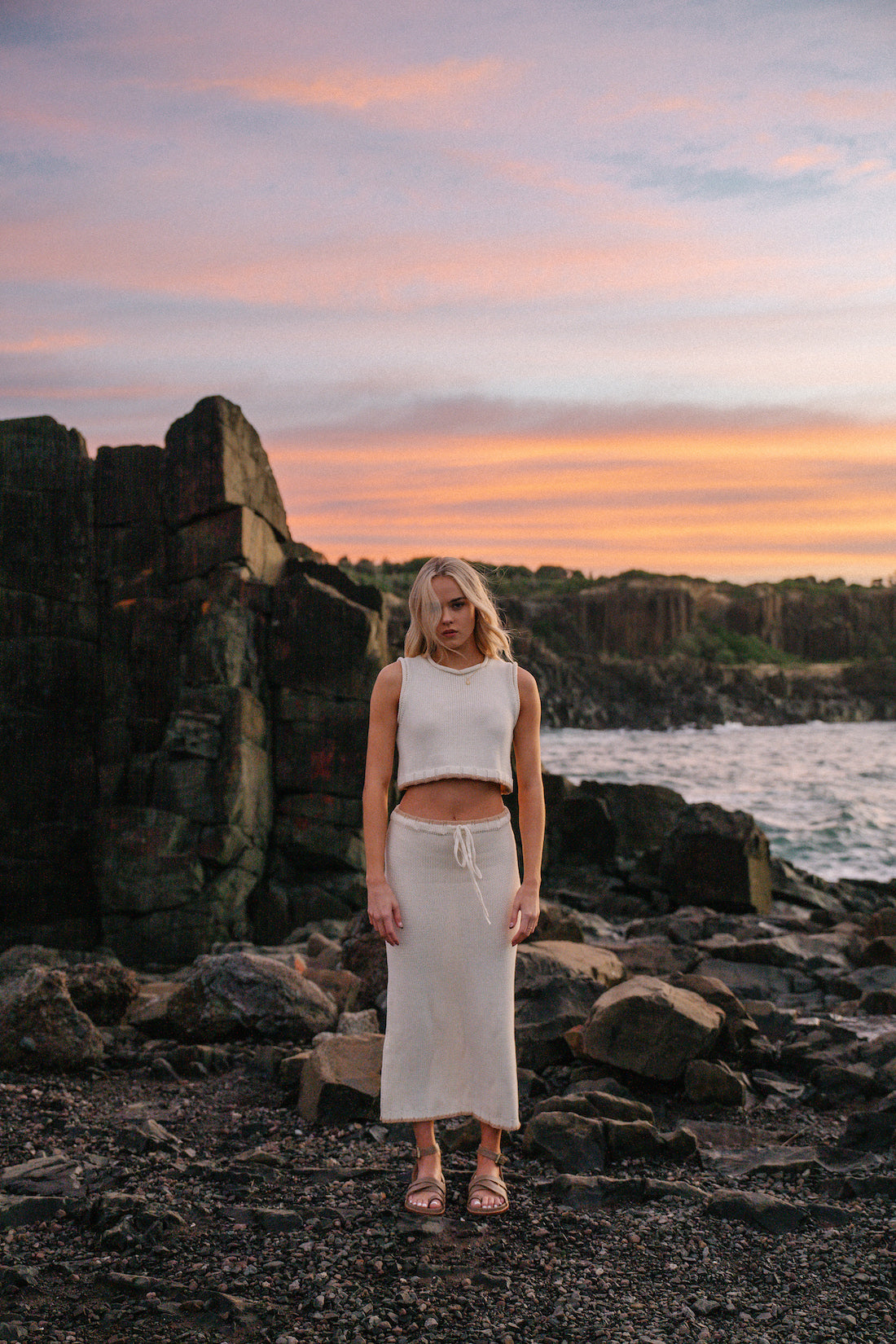 Matching Co-Ord Knitwear Set | Beachy sustainable fashion Australia | Coastal Designs that are comfy | Malia The Label