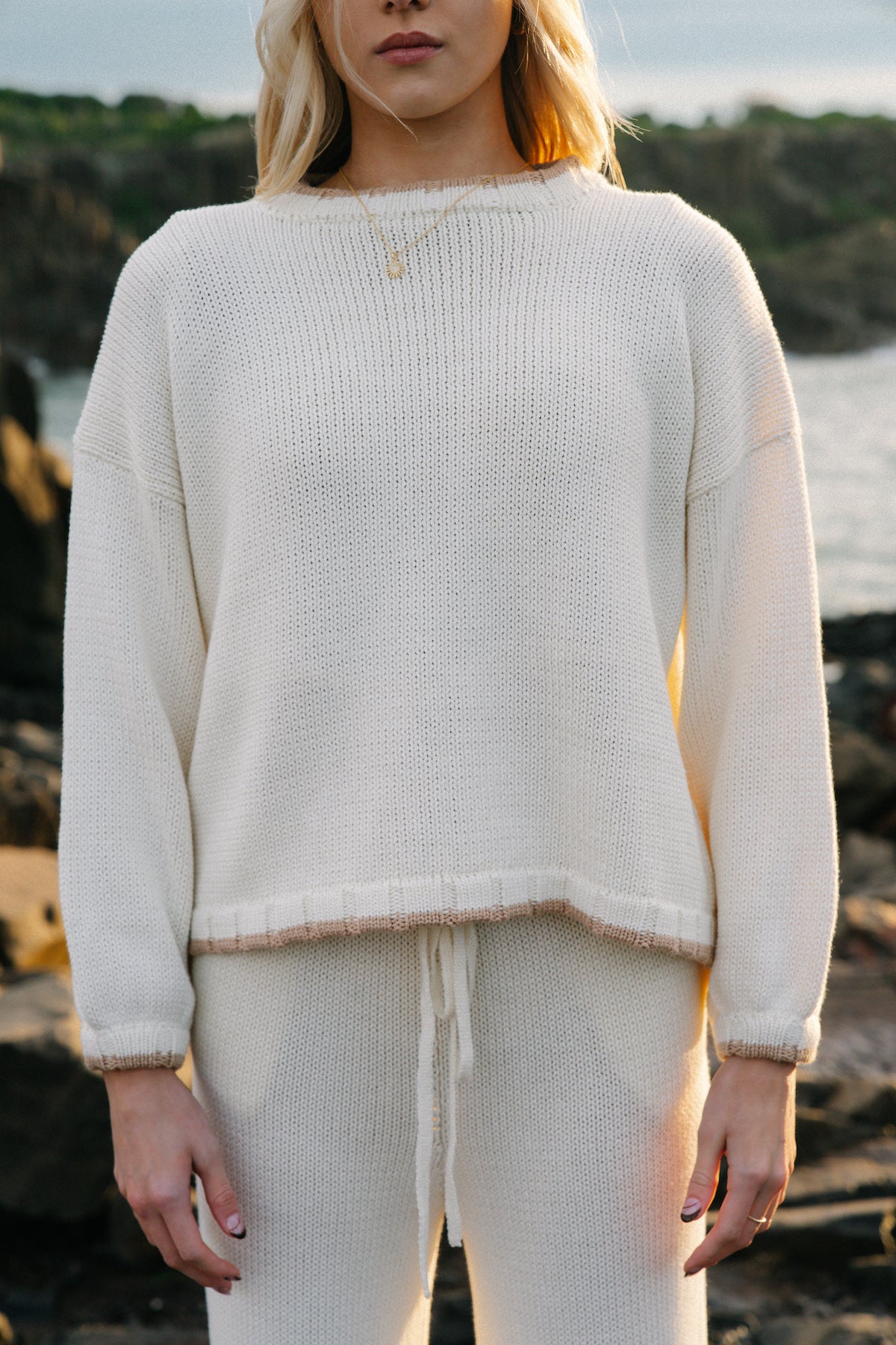 Slow Fashion Brands Australia | 100% cotton knitwear jumper and pant set | Malia The Label