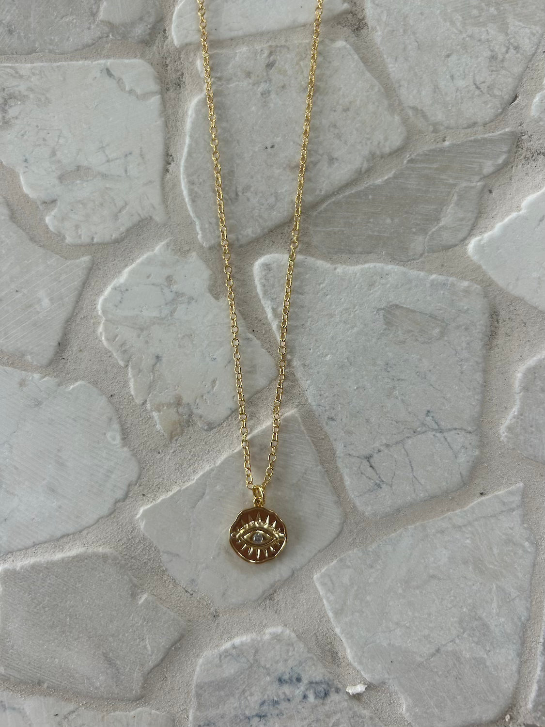Evil Eye Necklace - nirvana Necklace - Malia jewellery - 18k Gold plated