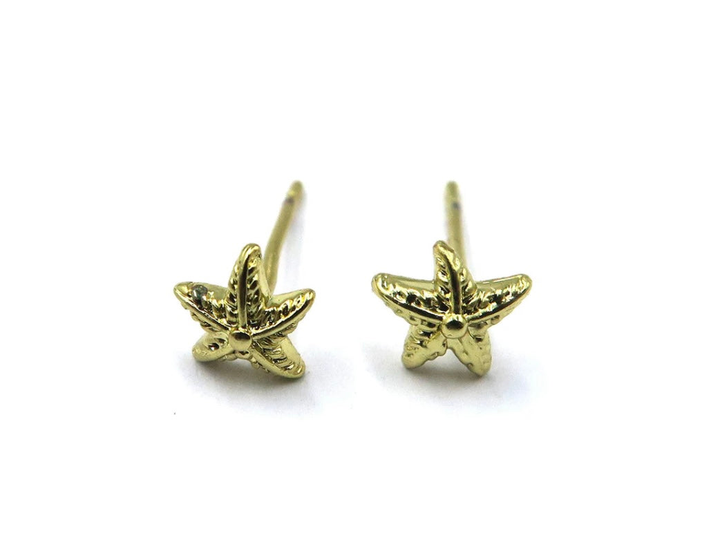 Malia Jewellery -18k gold plated sea star stud earrings
