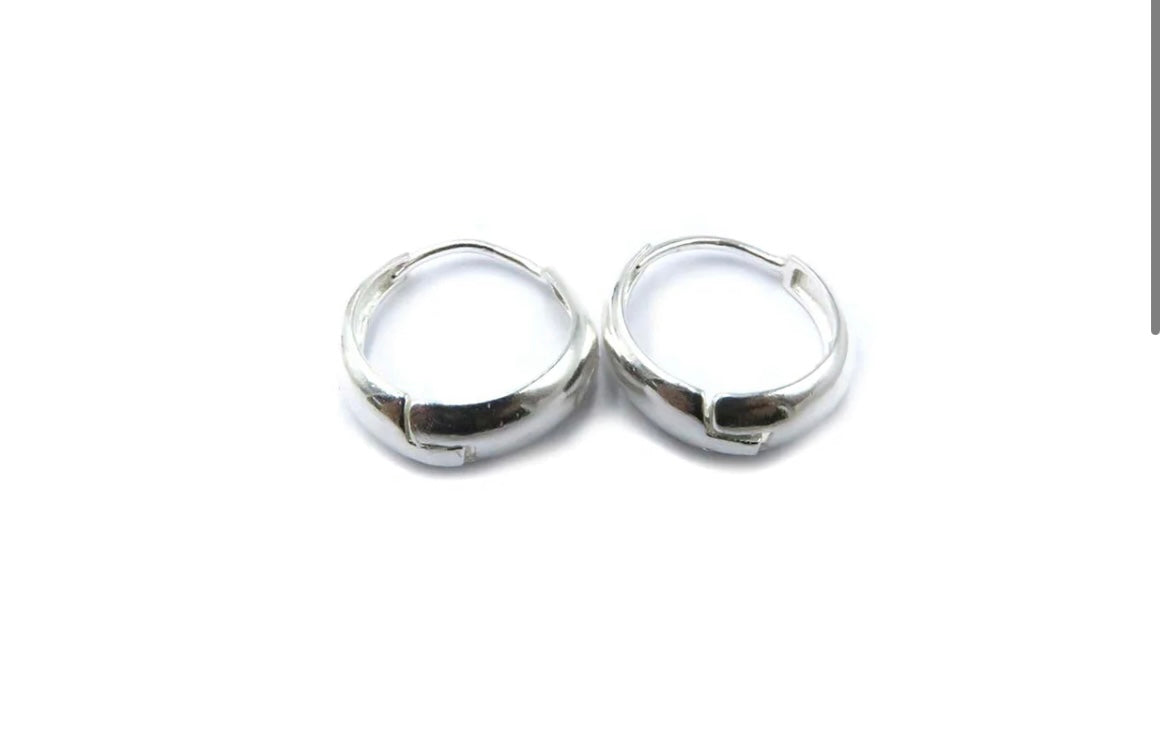 Stella hoops - Sterling silver plated earrings - Malia Jewellery