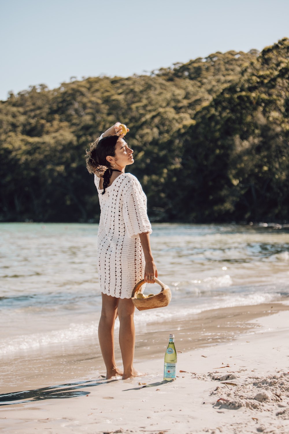 Oakley Crochet dress white - Slow fashion over swim piece - inspired by the sea - Malia The Label