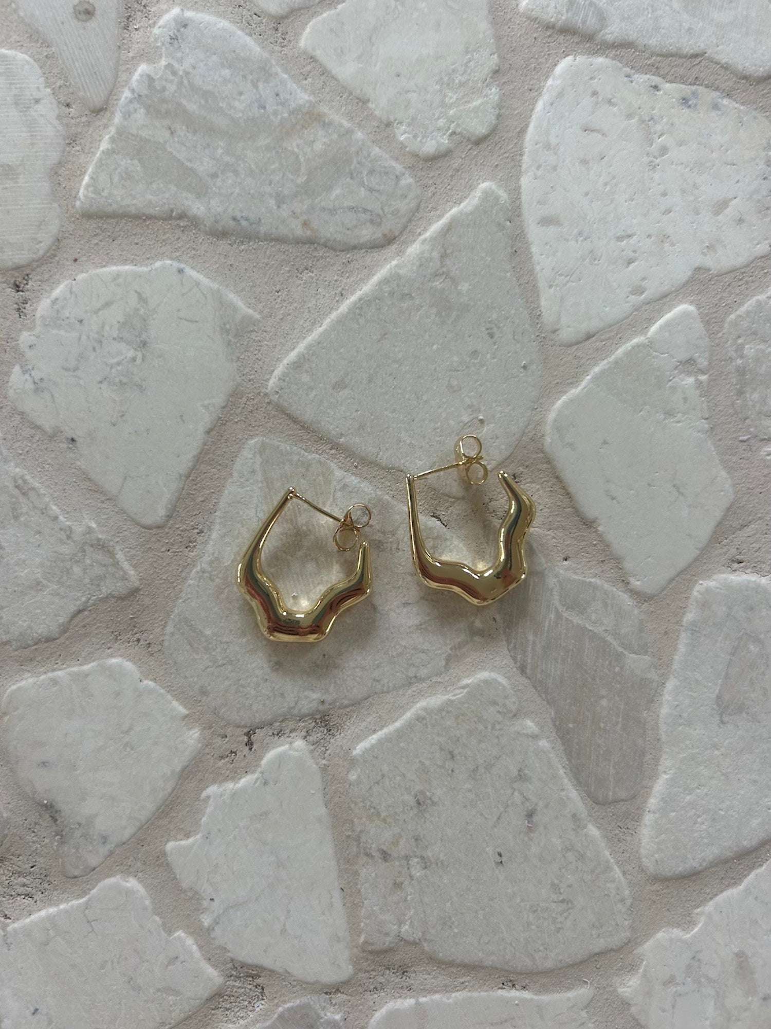 Wavelength earrings - 18k Gold Plated Malia jewellery