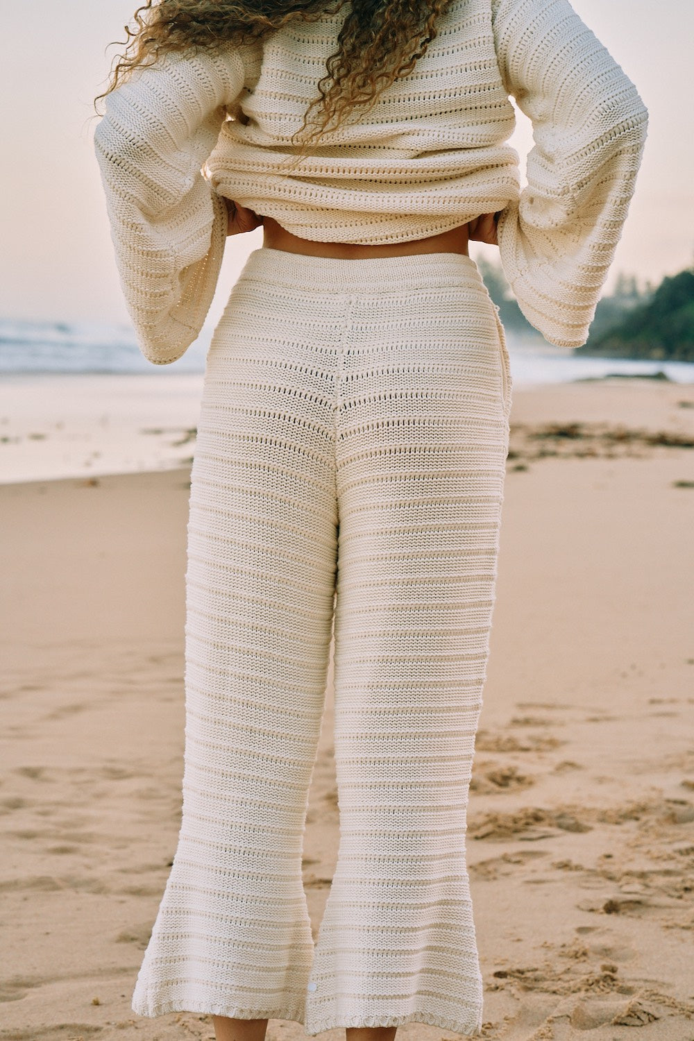 Willow Knit Pants White - Malia The Label - Slow Fashion